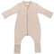 Hofbrucker Baby Schlafsack mit Füßen aus 100% Bio Baumwollfleece - Ganzjahres Schlafsack Babyschlafsack Frühling Herbst (Taupe, 62-68)