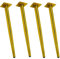 4 Stück Neigbare Möbelbeine aus Metall,Schräge Möbelfüße, konische Möbelfüße,DIY Ersatz Möbelbeine,für Tische Sofas TV-Schränke Stühle Schränke,Gold (40cm/15.7in)