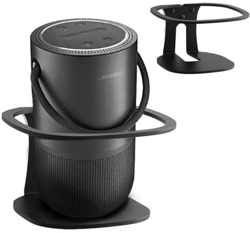 Aokicase Compatible with Bose Portable Smart Speaker Holder Wall Mount Bose Portable Smart Speaker Stand Accessories, Smart Home Speaker Accessories Rack (Bose Portable Smart Speaker, Black) 1 Piece