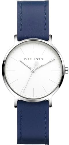 Jacob Jensen Damenuhr Titan Quarz Blau/Weiß 173