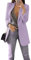 ZICUE Blazer da donna a maniche lunghe, aperto sul davanti, vestibilità rilassante, leggero, colletto con risvolto, giacche casual, Viola chiaro, 3XL