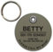 DOG TAG/HUNDEMARKE - aus Biothane - beige/khaki - v1 - rund - Ø 3,4 cm