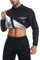 LAZAWG Herren Sauna Jacke Langarm Reißverschluss Top Schwitzanzug Sweat Shaper Body Shaper Compression Workout