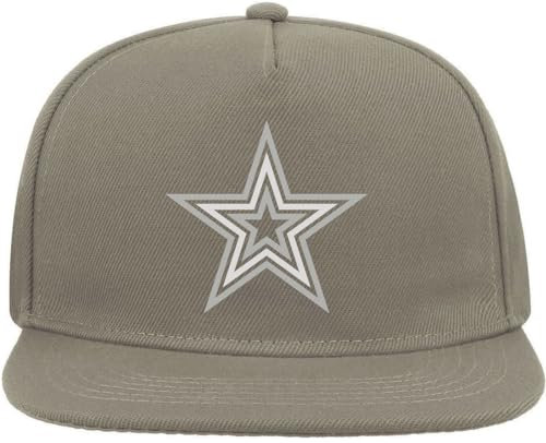 Concentric Stars Vogue Modern Art Snapback Flat Visor Cotton Blend Cap Gray, grau, Einheitsgröße