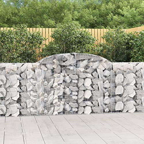 JUDYY Paniers à gabions arqués 10 pcs 300x30x100/120 cm Fer galvanisé,Kit Gabion,Gabion Walls27