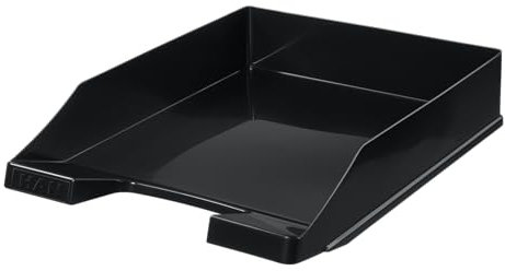 Papiertiger Briefablage KLASSIK, 10 STÜCK, moderne und stapelbare Ablage im frischen Design bis Format A4/C4, 1027-X-13, Schwarz