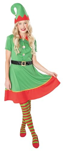 Rubies Official Elf Dress, Christmas Adult Fancy Dress