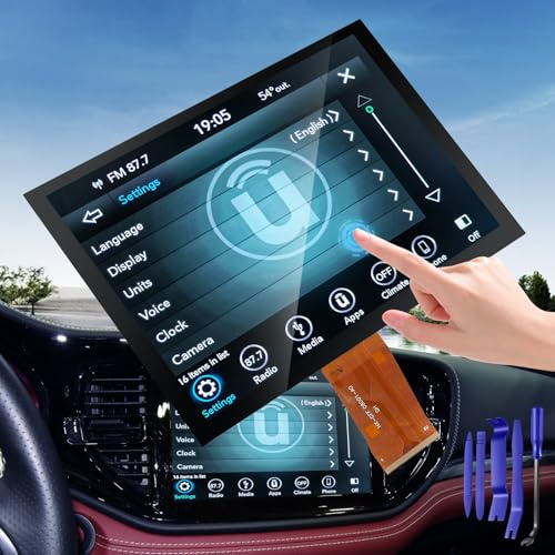 17–21 8,4 uconnect Bildschirm-Ersatz, mit Montagewerkzeug, 4C UAQ LCD-Monitor Touch-Screen, Radio-Navigation, OEM-Ersatz, passend für Dodge RAM Jeep Chrysler ab 2017 und höher, ersetzt #