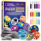Blue Marble NATIONAL GEOGRAPHIC Kit de Peinture sur Pierre Fluorescente - Kit de Bricolage pour Enfants, Décore 15 Galets avec 15 Couleurs de Peinture & Plus, Kit d’Activités Artistiques et Créatives