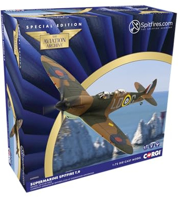 Corgi AA29203 Supermarine Spitfire T9, SM520- LO-G (G-ILDA), präsentiert als Spitfire MkI X4382 LO-G, RAF No602 SQN, Flugzeug betrieben von Spitfirescom, Goodwood Aerodrome