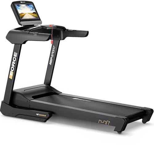 Hop-Sport Laufband für Zuhause HS-5000LB Force - Laufband klappbar mit 4,5 PS Motor, bis 22 km/h, 15 Neigungsstufen - Laufband mit Bluetooth App-Verbingung & TFT-Anzeige, bis 160 kg belastbar