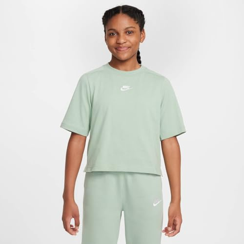 Nike Sportswear Kurzarm-Oberteil Für Ältere Kinder (Mädchen), Steam/White, FN8589-037, XL