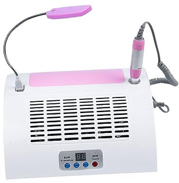 WRITWAA 1 Ensemble Machine à Manucure Électrique avec Aspirateur Intégré Outil de Polissage pour Ongles Naturels et Gels Portable Facile à Utiliser pour Salon et Usage Domestique