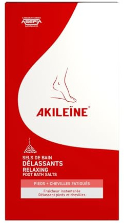 AKILEINE – Sels de Bain Revitalisants pour Pieds et Chevilles, Fraîcheur Instantanée Apaisante (Boîte) - lot de 3 - Vendu par Lot