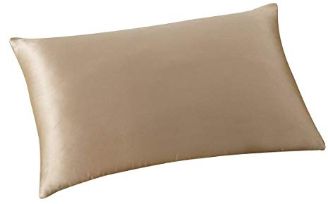 ALASKA BEAR - Natural Silk Pillowcase, Hypoallergenic, 19 momme, 600 thread count 100 percent Mulberry Silk, King Size 50 x 90 cm with hidden zipper (1 pc, Light Coffee)