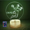HPBN8 Ltd 3D Handball Lampe USB Power 7/16 Farben Fernbedienung Berühren Nachttisch Schreibtisch-Nacht licht USB-Kabel für Kinder Schlafzimmer Geburtstagsgeschenke Geschenk