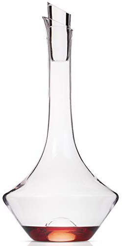 BTaT - Decanter per vino con tappo, in cristallo soffiato a mano, accessori per vino, caraffa per vino, regalo per vino, aeratore per vino rosso, aeratore per vino rosso