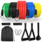 POWER GUIDANCE Fasce di Resistenza Kit 16 Pezzi Resistenza 150 LB Elastici Fitness con Maniglie 4 Bande Elastiche in Lattice 2 Cinturini alla Caviglia Gancio per porta Borsa