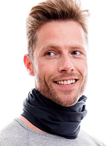 Hilltop Multifunktionstuch, Halstuch, Sporttuch, Schlauchtuch, Kopftuch, Schal, Cooles Design in Trendfarben, für Damen und Herren, Farbe/Design:grau uni