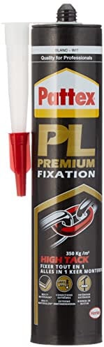 Pattex PRO600 - Pegamento fuerte para interior y exterior, pegamento de fijación de alta adherencia, pegamento de todos los materiales con sujeción inmediata, cartucho 460 g