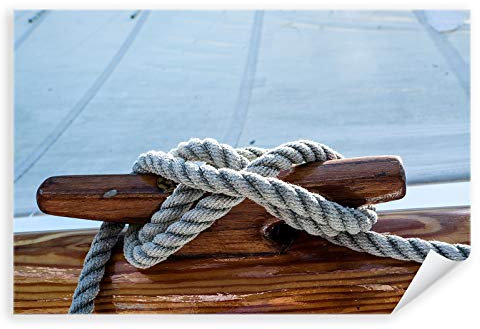 Postereck - 3325 - Knoten, Boot Natur Seil Holz Schiff Tau Jacht - Fahrzeug Wandposter Fotoposter Bilder Wandbild Wandbilder - Poster - 3:2-30,0 cm x 20,0 cm