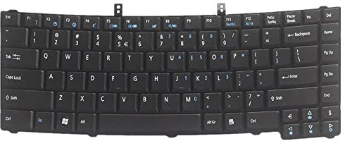 fqparts Replacement Tastiera del Computer Portatile per for Acer for TravelMate 5310 Nero Layout Inglese Americano