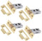 XFORT Tubular Latch, Polished Brass, Tubular Door Latch for Internal Wooden Doors, (4 Pack, 65mm)