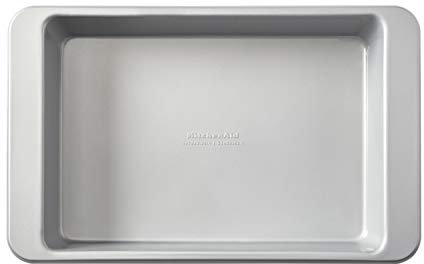 KitchenAid 9x13in Nonstick Aluminized Steel Rectangular Cake Pan, Silver