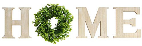BESPORTBLE Holz Home Buchstaben Wand Dekobuchstaben Grün Kranz Holzbuchstaben Deko Schriftzug Weihnachten Wanddekoration Tischdeko Weihnachtsdeko Wohnzimmer Dekoration Geschenk
