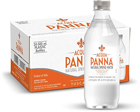 Acqua Panna Lot de 24 bouteilles en plastique pour eau de source naturelle 40 ml