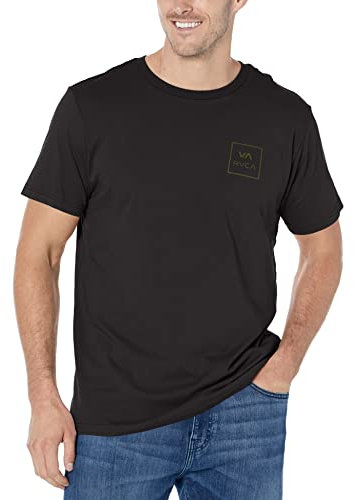RVCA Herren T-Shirt, Va All The Way/Schwarz, Groß