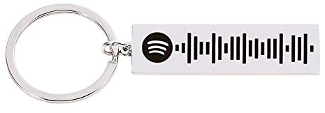 Jinlinjew Llavero con código de escaneo de Spotify de música personalizado para mujeres y hombres, llavero con código de canción grabado con láser personalizado, regalos para parejas