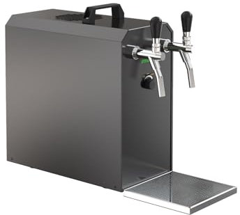 Bier zapfanlagen gekühlt, durchlaufkühler bierzapfanlage, Stream 50/K, 2-leitig, durchlaufkühler Bier bis zu 55 Liter/h für den perfekten Biergenuss - Black Edition