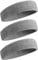 Sports Headband for Men & Woman, Stretchy & Soft Cotton Terry Cloth Sweat Head Bands for Working Out, Tennis, Basketball, Baseball, Football, Running, Gym Exercise (Gray)