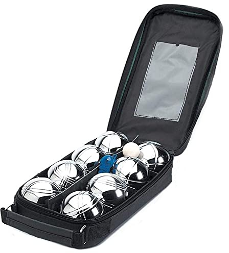 Thrink 8 Piece The Boule Set - Chrome Plated Steel Pentaque Bowls | Rust Resistant | Heavy Duty Carry Case Bag Included | Easy Portability | Perfect For Outdoor Fun