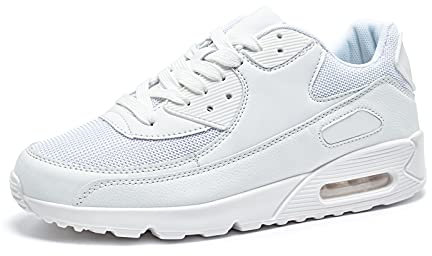 Turnschuhe Herren Sportschuhe Damen Laufschuhe Mit Dämpfung Sneakers Straßenlaufschuhe Fashion Fitness Schuhe Atmungsaktiv Leichte Weiß EU37