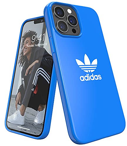 adidas Hülle für iPhone 13 Pro Max 6.7, stoßfeste Schale, erhöhte Kanten, original geformte Schale, Blauer Vogel