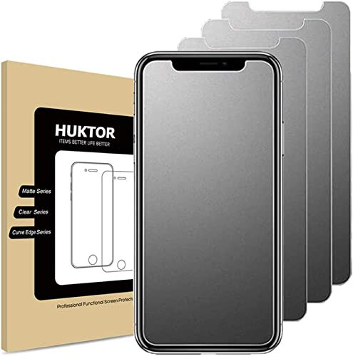 HUKTOR iPhone 14/iPhone 13/13 Pro Mate Vidrio Templado [3 Piezas] Protector de Pantalla Antireflejos y Antihuellas dactilares Dureza 9H Resistente a los arañazos Mate Protector de Cristal para iPhone