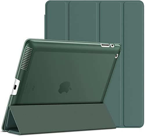 JETech Hülle für iPad 4, iPad 3 und iPad 2 (2012/2011 Modelle), Nicht kompatibel mit jedem iPad Air oder iPad Pro, Schutzhülle mit Ständer Funktion und Auto Schlaf/Wachen (Neblig Blau)