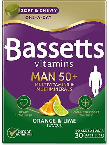 Bassetts Man 50+ Multivitamins & Multiminerals Orange & Lime Flavour 30 Gummies