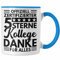 Trendation - Bester Kollege Der Welt Tasse Geschenk Abschied Neuer Job Kollege Geschenkidee Abschiedsgeschenk (Blau)