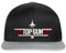 Spreadshirt Top Gun Jet Logo Used Look Snapback Cap, One Size, Schwarz/Grau