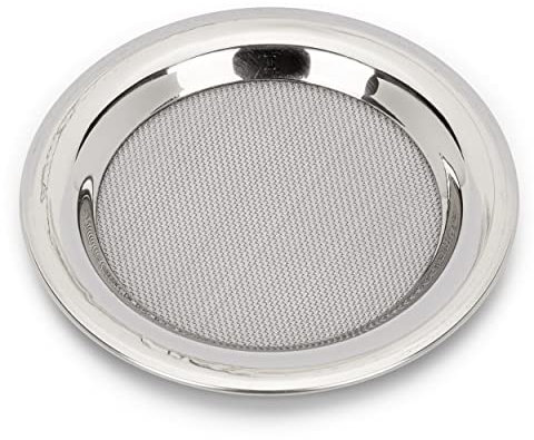 NKlaus Räuchersieb Edelstahl 8 cm Silber Räucherzubehör Räucherwerk Plättchen 1227