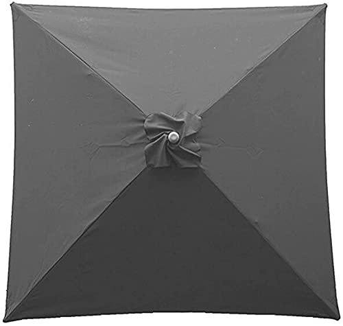 LGWG Sonnenschirm Ersatzbezug Sonnenschirmbezug 2x2M 4 Streben, Sonnenschirm Bespannung Ersatzbespannung, Garten Sonnenschirm Ersatzteile Für Marktschirm Und Ampelschirm-Grey