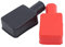 iSpchen 2 Stück Autobatterie Polabdeckung PVC Gummi Batteriepolabdeckung Batterie Klemmenabdeckung Batterieklemme Abdeckkappe Positiv und negativ Anschlussabdeckung Isolierung Schutzkappen Schwarz Rot