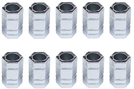 10 Pieces Knife Paracord Lanyard Ropes with Alloy Beads,EDC Multifunctional Tool Outdoor Camping Folding Knives Gadget Ornaments (Silver)