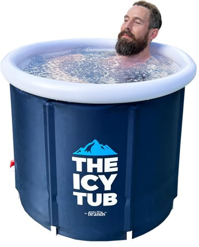 The Icy Tub - Bañera de hielo, bañera de inmersión fría, para recuperación de atletas, tina portátil inflable al aire libre, barril de inmersión de agua helada, piscina de terapia fría