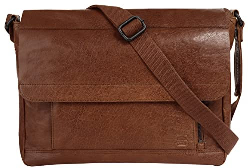 Spikes & Sparrow Messenger Echt Leder Herren | Business Laptoptasche mit Notebookfach | Vintage Umhängetasche | Arbeitstasche für Büro & Uni | 021730