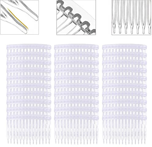 30 Stücke Kunststoff-Haarkämme, Haarspange Kämme, Seite Haar Kamm, Haar Seitenkämme, Haar Seitenkämme Braut, Transparent Kämme, für Frauen Mädchen Hochzeit Braut Schleier (14 Zähne)
