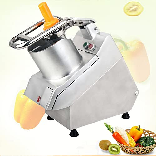 Coupe-légumes Automatique Multifonctionnel Commercial, trancheuse de Mandoline à 6 Lames, trancheuse d'oignon de Pomme de Terre, Coupe-Fruits et légumes électrique, Machine à râper Le Fromage pour CU